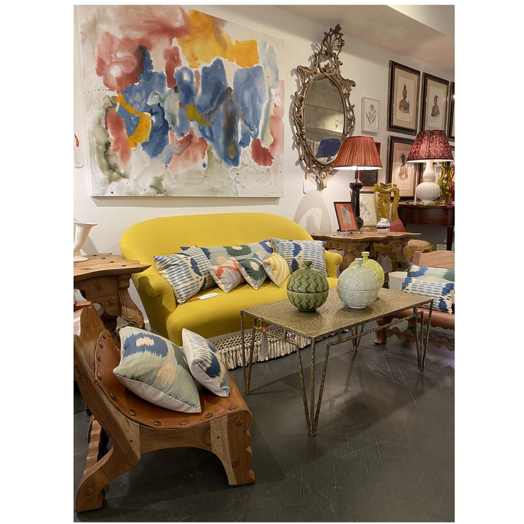 Small Coffee Table in Gouged Brass