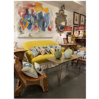 Small Coffee Table in Gouged Brass