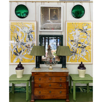 KRB Green Reverse Painted Glass and Lacquer Mirror