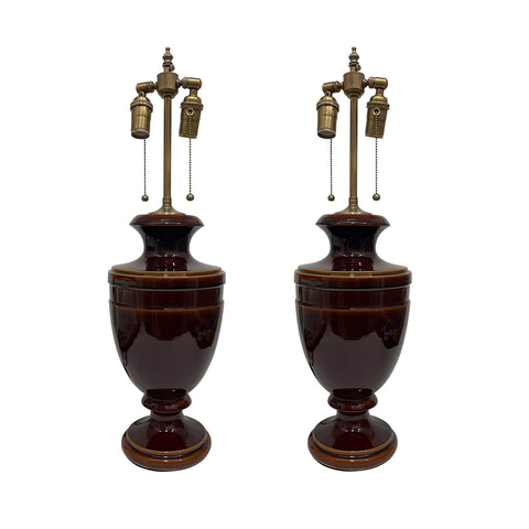 Jean Roger Medium Mazarin Lamp in Cognac