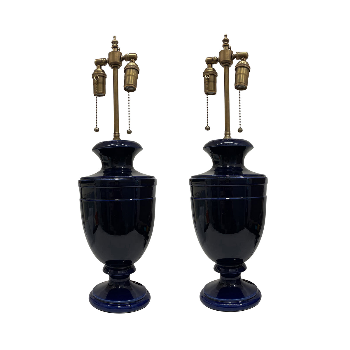 Jean Roger Medium Mazarin Lamp in Sevres Bleu