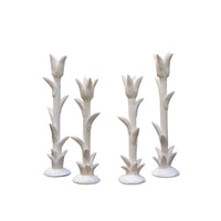 Jean Roger Tulip Candlesticks in Matte White