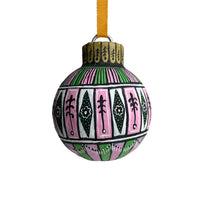 Papier Mache 4" Round Ornament