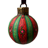Papier Mache 4" Round Ornament