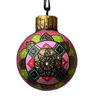 Papier Mache 4" Round Ornament
