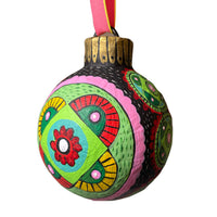 Papier Mache 4" Round Ornament