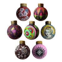 Papier Mache 4" Round Ornament