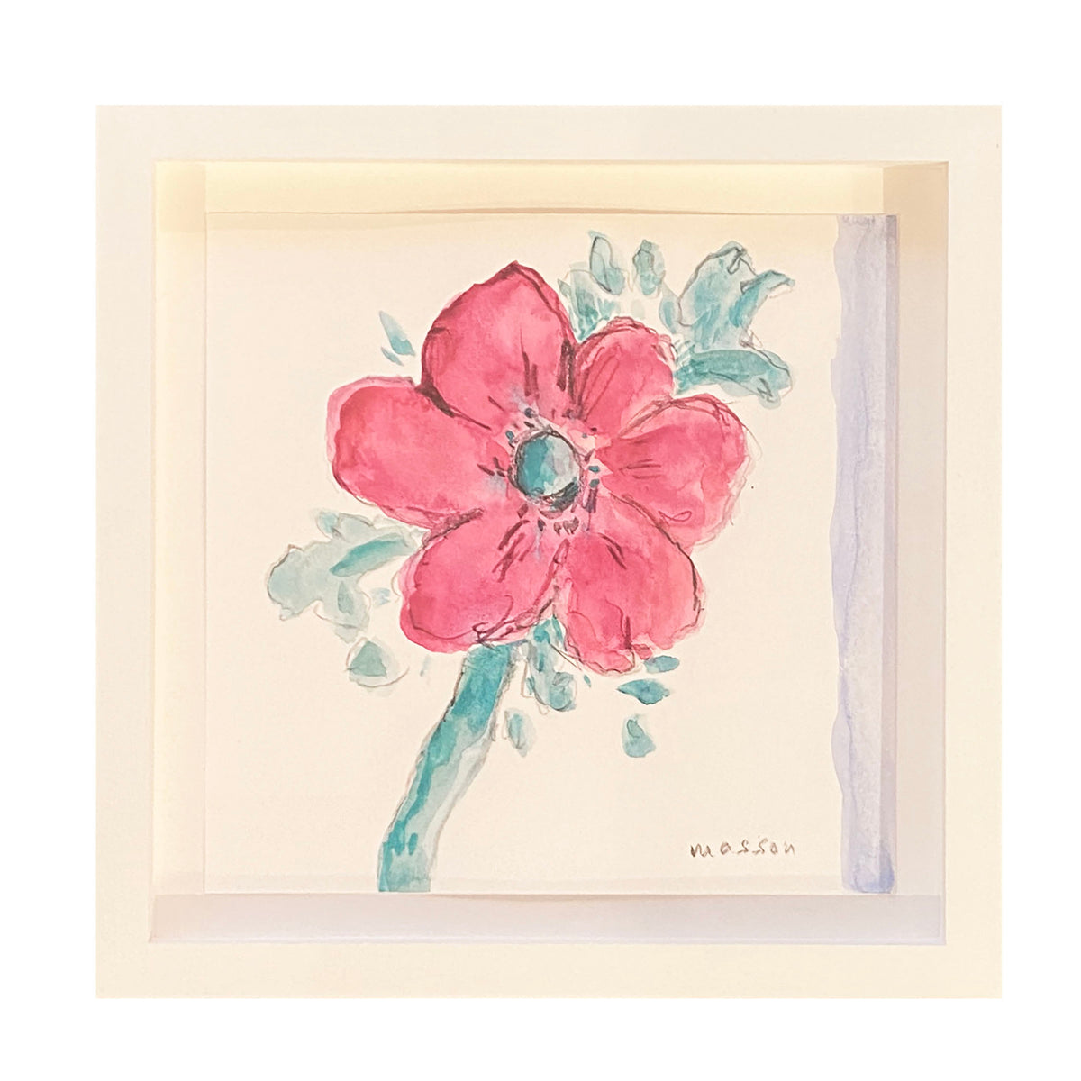 Charles Masson, Red Anemone with Single Stripe