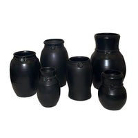 Nicholas Newcomb Banded Vase in Matte Black