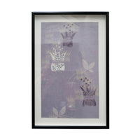 Bleeding Heart Flowers with Reed Bundles on Pale Purple