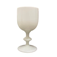 Set of 12 White Portieux Vallerysthal Opaline Goblets