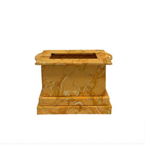 Hand-Marbled Paper-Covered Pencil Plinth