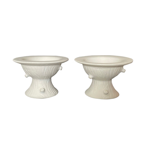 Pair of Faux Bois Salt Cellars