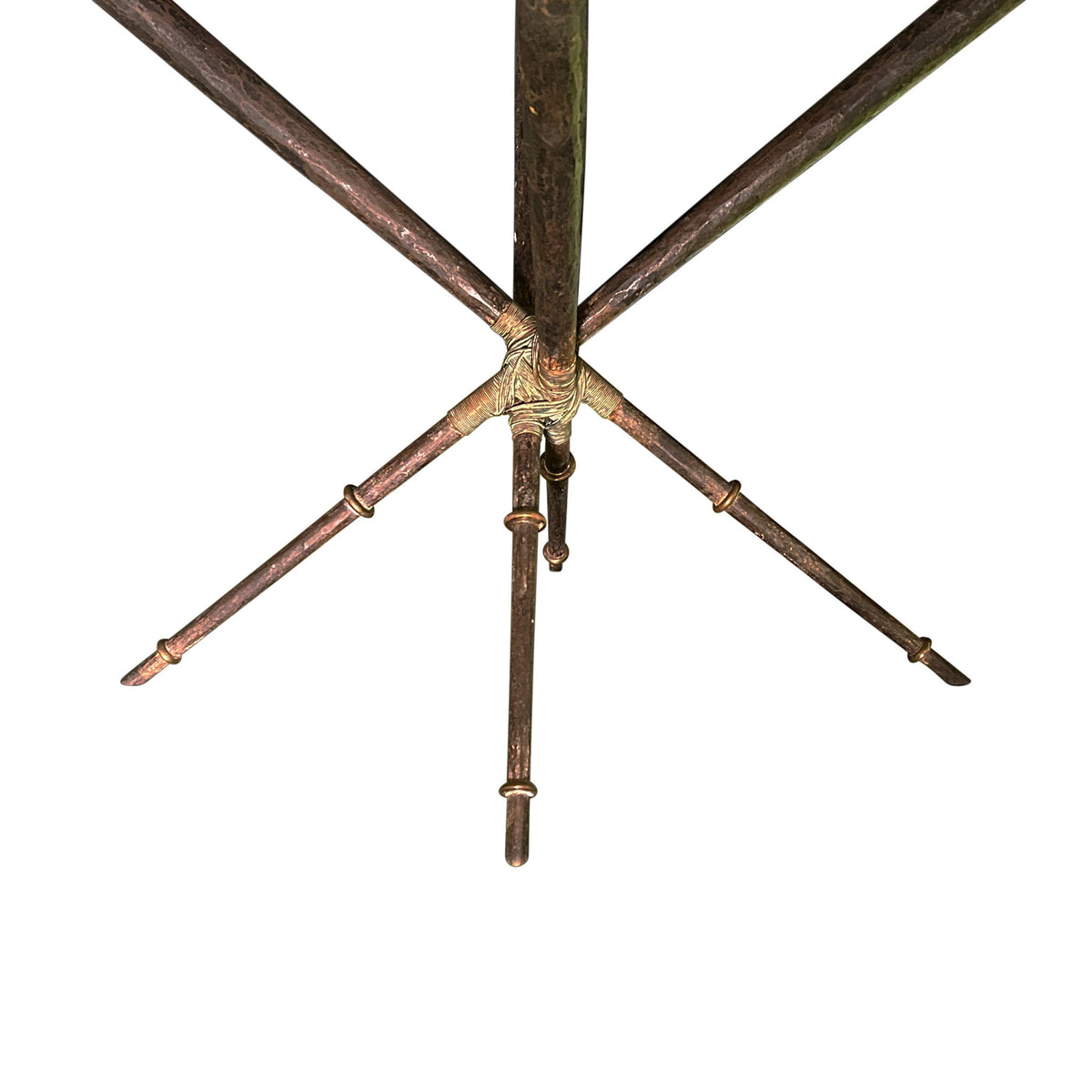 Pierre Lottier Brass, Iron and Marble Dining Table