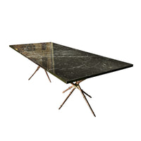 Pierre Lottier Brass, Iron and Marble Dining Table