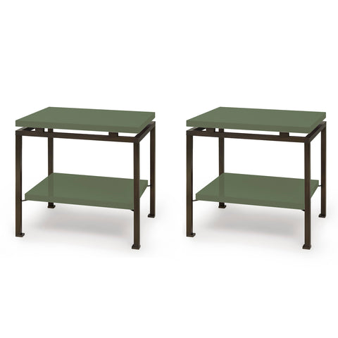 Portsea Side Table in Calke Green and Bronze
