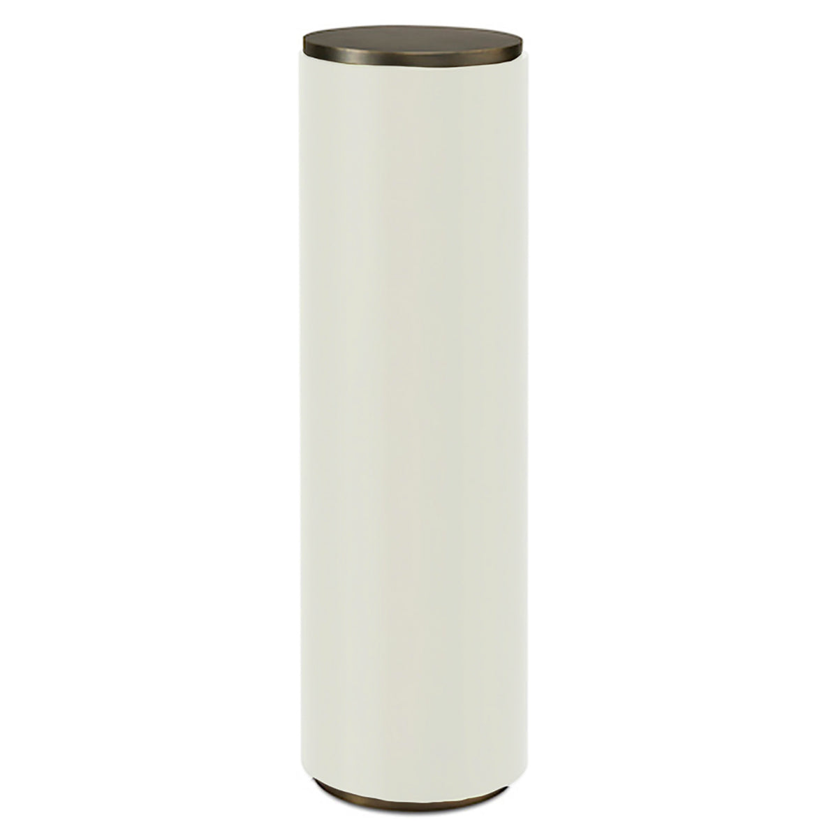 Round Lacquer and Bronze Pedestal