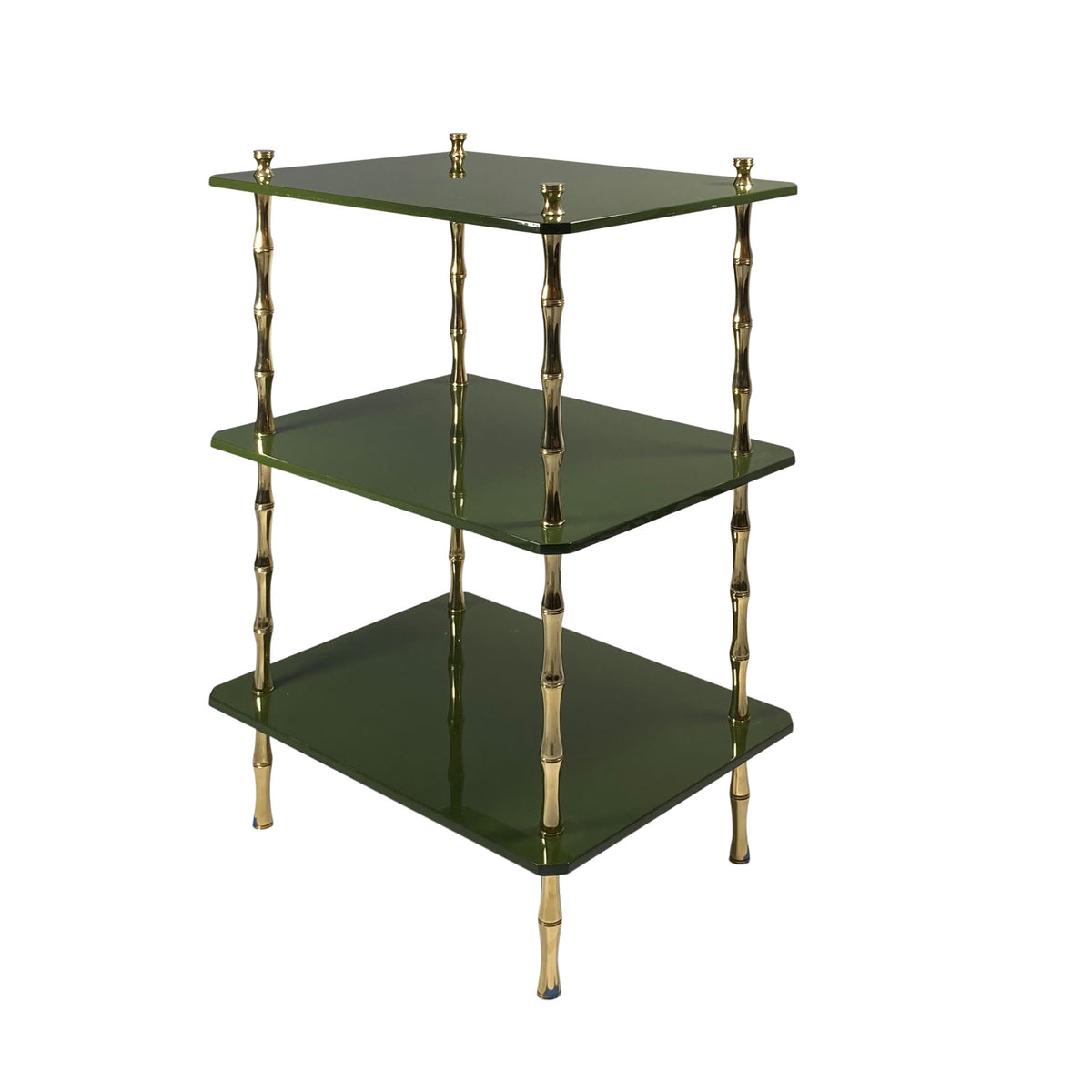 Freddie Three-Tier Table with Brass