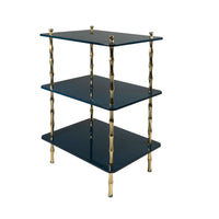 Freddie Three-Tier Table with Brass