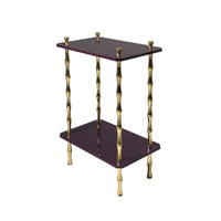 Freddie Two-Tier Table with Brass