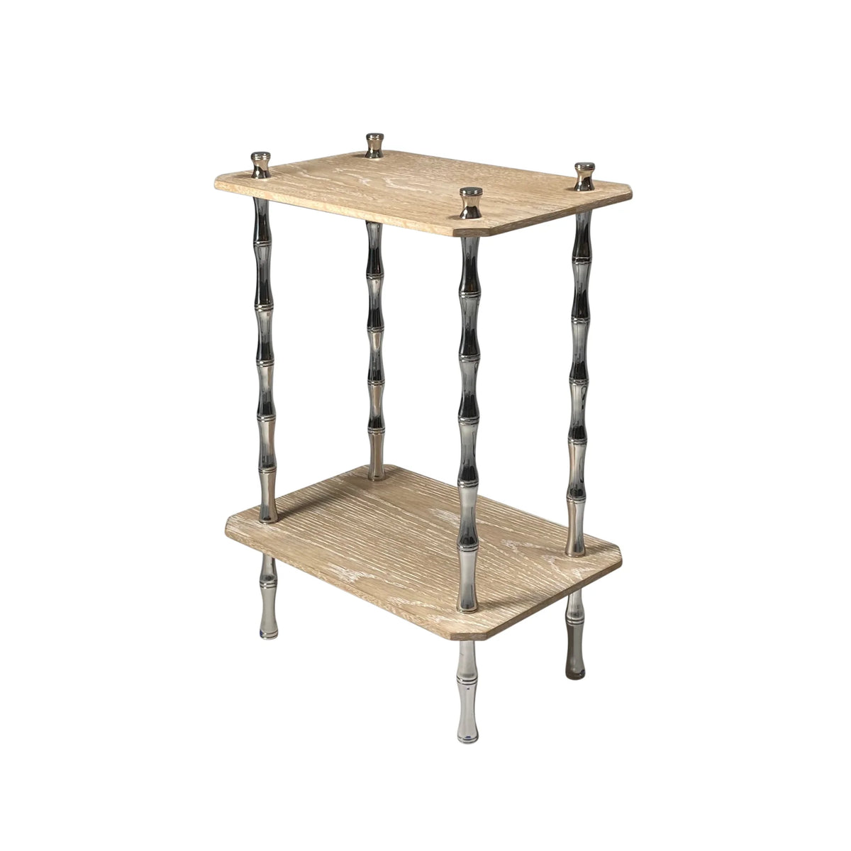 Freddie Two-Tier Table with Nickel