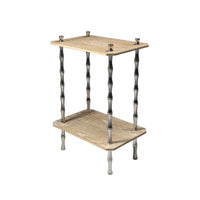 Freddie Two-Tier Table with Nickel