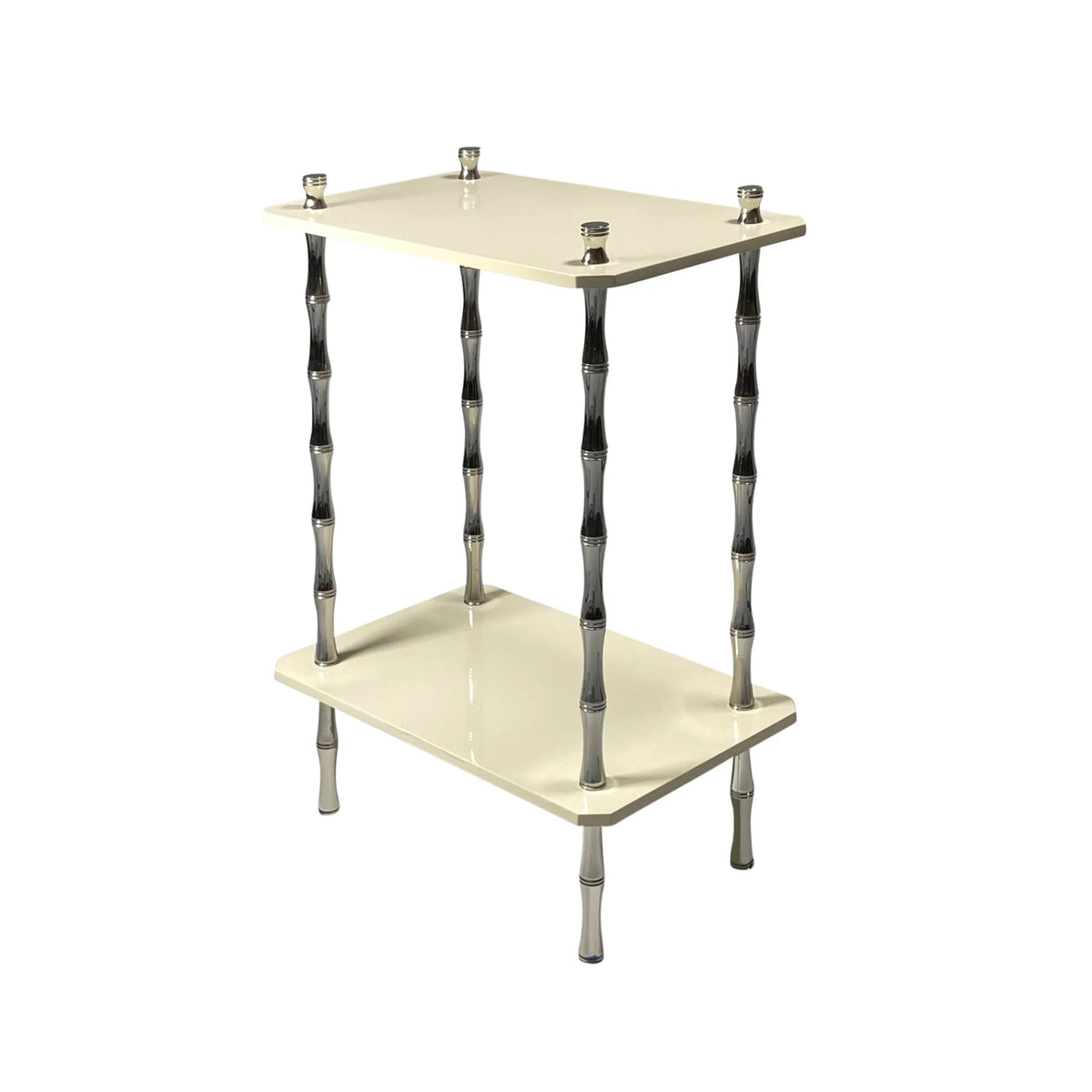 Freddie Two-Tier Table with Nickel