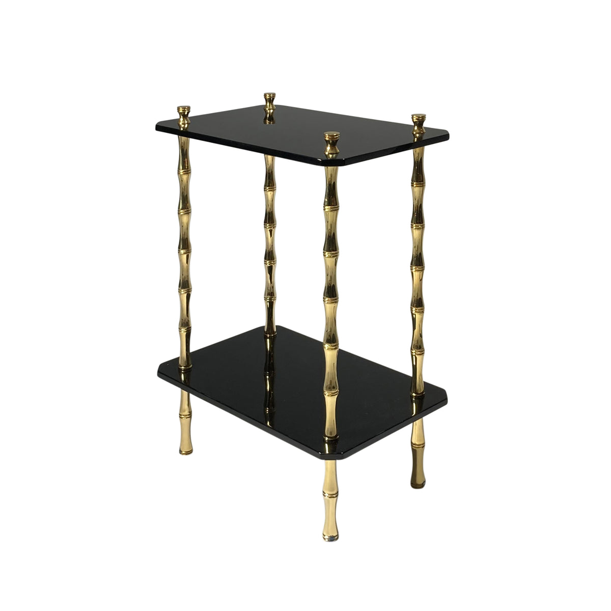 Freddie Two-Tier Table with Brass