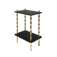 Freddie Two-Tier Table with Brass