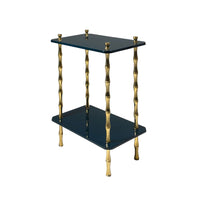 Freddie Two-Tier Table with Brass