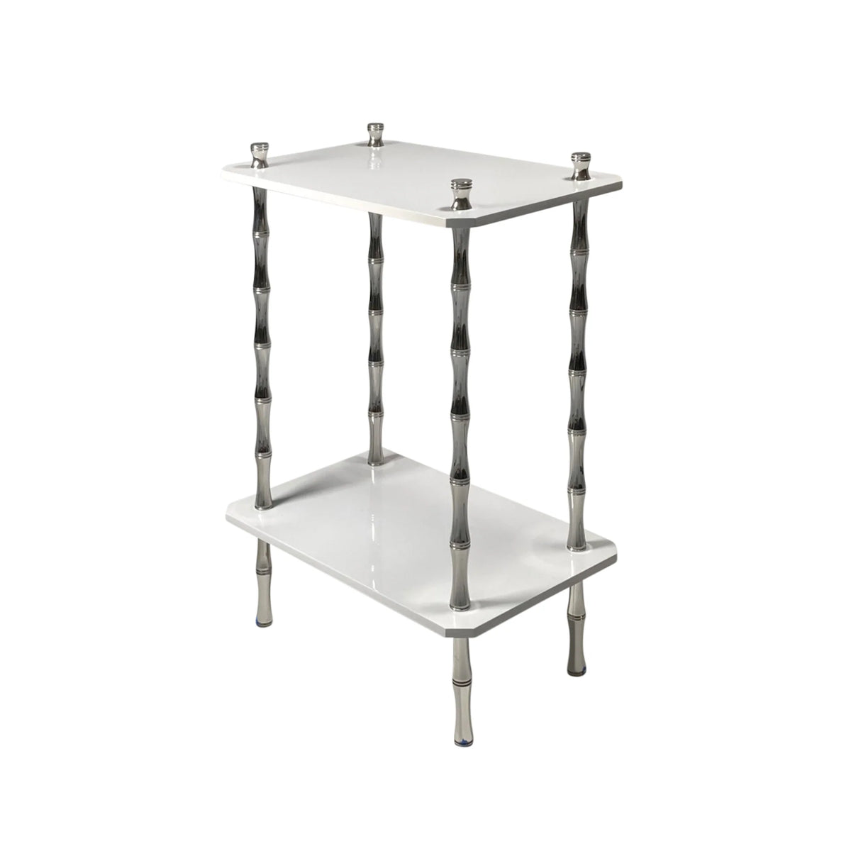 Freddie Two-Tier Table with Nickel