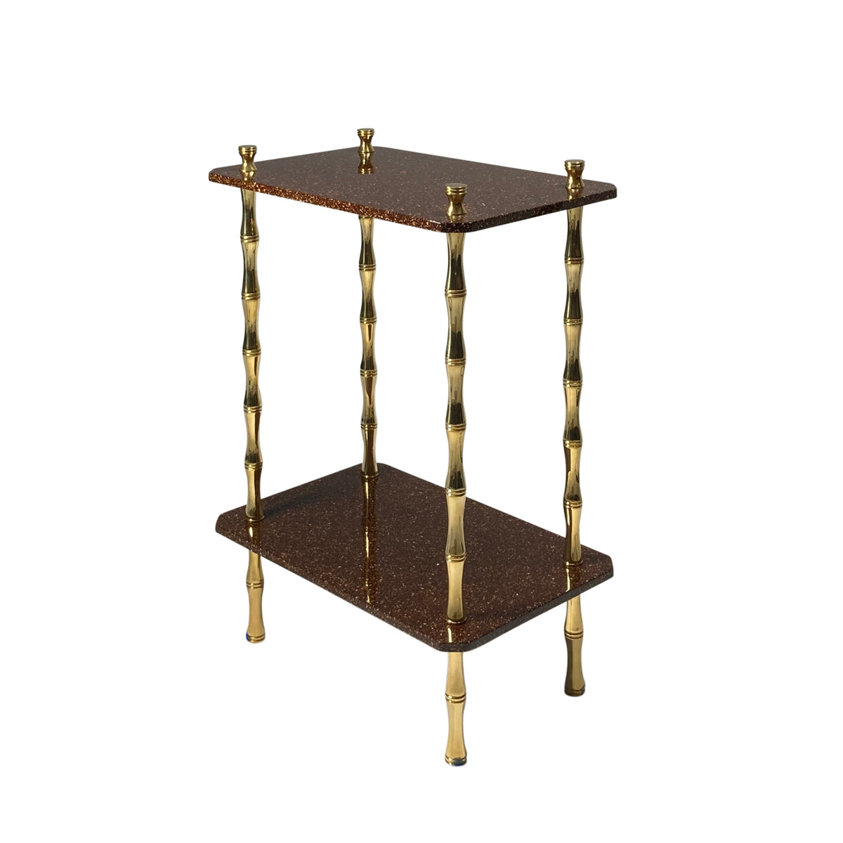 Freddie Two-Tier Table with Brass