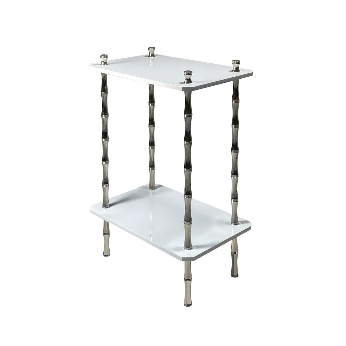 Freddie Two-Tier Table with Nickel
