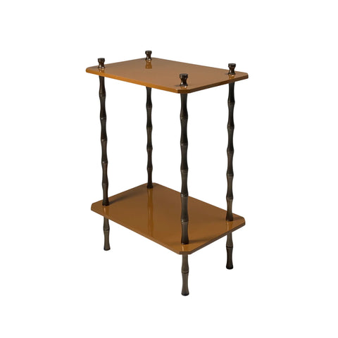 Freddie Two-Tier Table with Bronze