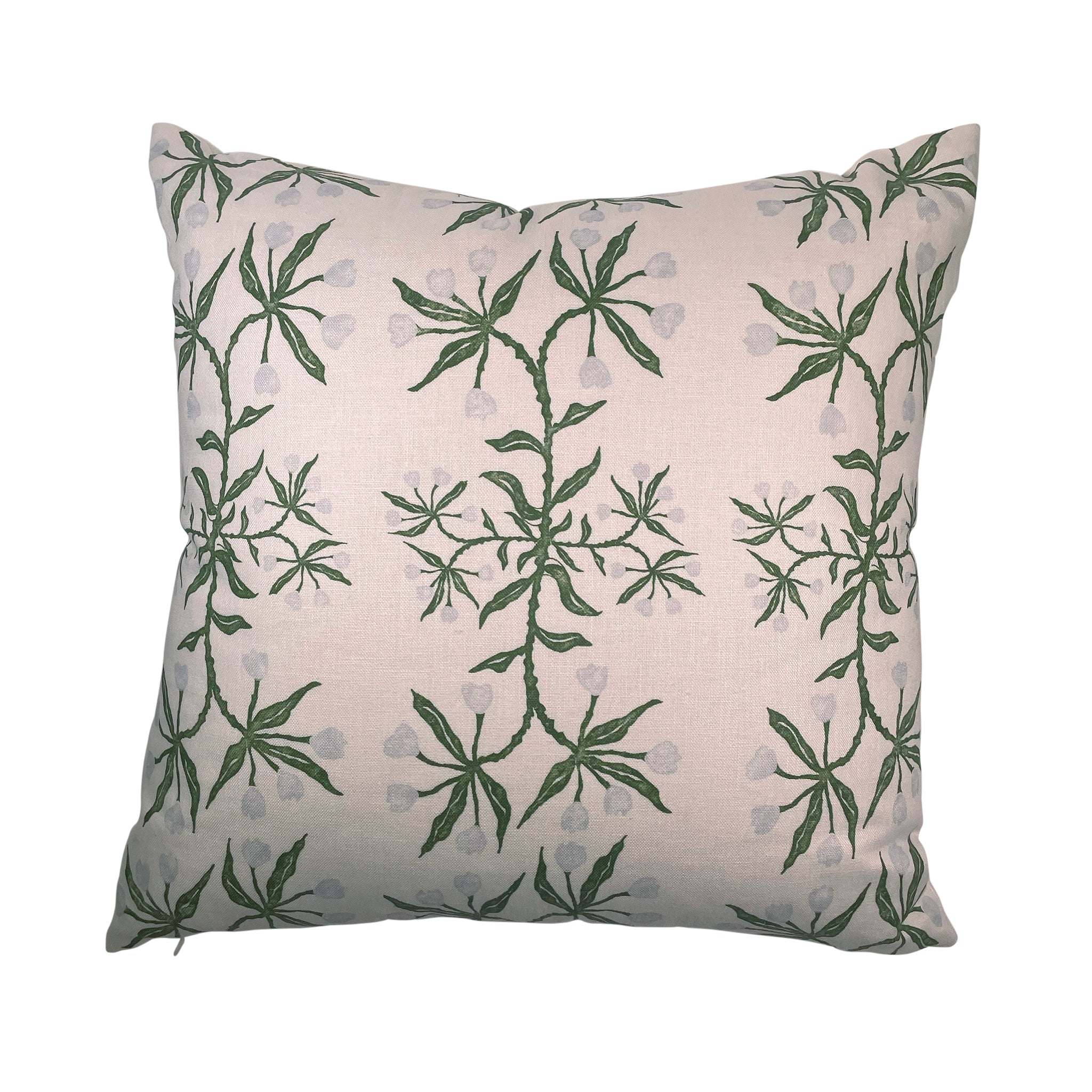 Best Buds Pillow in Olive & Porcelain