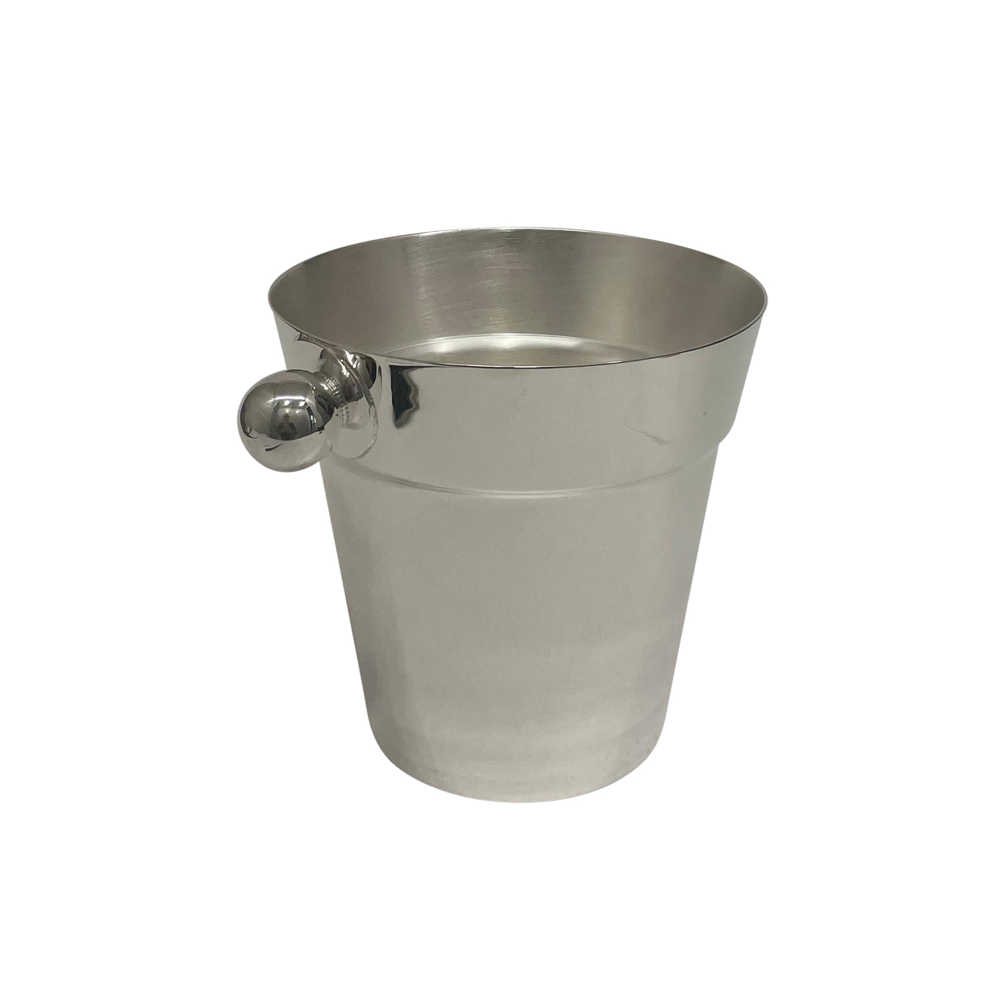 Vintage Cocktail Ice Bucket with Flower Pot Shape and Ball Handles