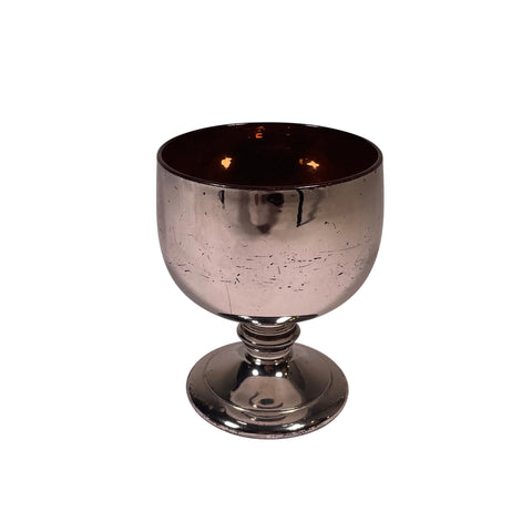 Rounded Silver Luster Goblets